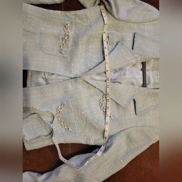 Elegant Blue Women's Jacket - Picture 10 of 11